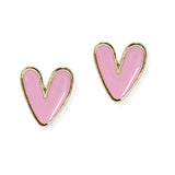 105533, ENAMEL HEART STUD EARRING