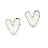 105533, ENAMEL HEART STUD EARRING