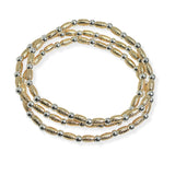 105582, BALL ACCENT MULTI LAYERED BEADED STRETCH BRACELET