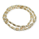 105582, PEARL BALL ACCENT MULTI LAYERED BEADED STRETCH BRACELET