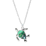105645, SEA TURTLE ABALONE ACCENT PENDANT NECKLACE
