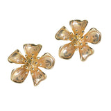 105707, FLOWER ENAMEL PAINTED ACCENT STUD EARRING