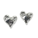 105710, HAMMERED HEART STUD EARRING