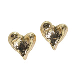 105710, HAMMERED HEART STUD EARRING
