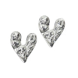 105711, HAMMERED HEART STUD EARRING