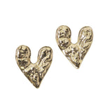 105711, HAMMERED HEART STUD EARRING
