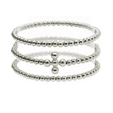 105741, CROSS BALL ACCENT MULTI LAYERED STRETCH BRACELET