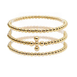 105741, CROSS BALL ACCENT MULTI LAYERED STRETCH BRACELET