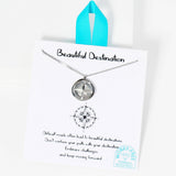 105786, WATER TARNISH RESISTANT, STAINLESS STEEL, BEAUTIFUL DESTINATION, COMPASS PENDANT NECKLACE