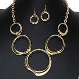 105953, CUTOUT GEOMETRIC METAL NECKLACE