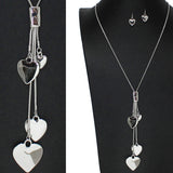 105961, MULTI HEART CHARM LONG PENDANT NECKLACE