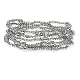 105995, BALL ACCENT MULTI LAYERED BEADED STRETCH BRACELET