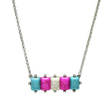 105999, WESTERN TURQUOISE STONE BAR NECKLACE