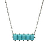 105999, WESTERN TURQUOISE STONE BAR NECKLACE