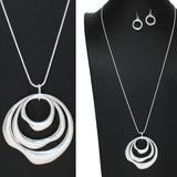 106059, GEOMETRIC LONG PENDANT NECKLACE