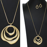 106059, GEOMETRIC LONG PENDANT NECKLACE