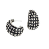 106097, WESTERN BALL TEXTURED METAL POST EARRING