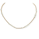 106150, PEARL ACCENT DAINTY BEADED NECKLACE