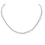 106150, PEARL ACCENT DAINTY BEADED NECKLACE