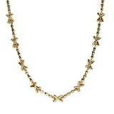 106174, HAMMERED X ACCENT NECKLACE