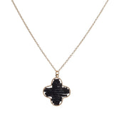106197, CLOVER BEADED PENDANT NECKLACE