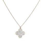 106197, CLOVER BEADED PENDANT NECKLACE