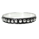 106317, 0.4" WESTERN BALL TEXTURED BANGLE BRACELET