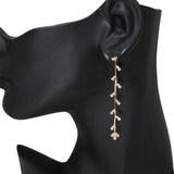 106373, FLOWER VIBE CUBIC ZIRCONIA ACCENT DANGLE EARRING