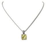 106454, 14K GOLD PLATED, GEOMETRIC CUBIC ZIRCONIA DESIGNER INSPIRED PENDANT NECKLACE