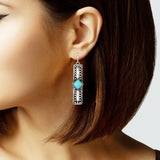 106538, WESTERN BAR BALL TEXTURED ACCENT DANGLE EARRING