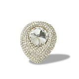 106586, PEARL WITH CRYSTAL RHINESTONE STRETCH RING