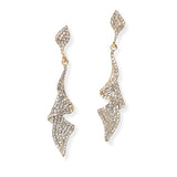 106653, PAVE CRYSTAL RHINESTONE DANGLE EARRING