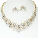 Marquise, Heart Rhinestone Accent Evening Necklace SET