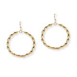 106804, OVAL BEADED ROUND DANGLE EARRING