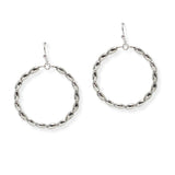 106804, OVAL BEADED ROUND DANGLE EARRING