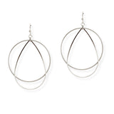107052, GEOMETRIC LAYERED DANGLE EARRING