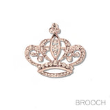 107477, CROWN CRYSTAL RHINESTONE BROOCH PIN