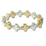 Cross Beaded Stretch Bracelet - view 3
