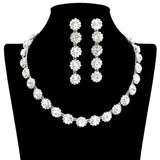 107970, ROUND ACCENT CRYSTAL RHINESTONE NECKLACE
