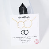 108644, MOM AND DAUGHTER TWO CIRCLE NECKLACE