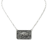 108741, WESTERN BUFFALO ENGRAVED PENDANT NECKLACE