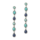 108763, WESTERN TURQUOISE STONE DROP DANGLE EARRING
