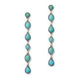108763, WESTERN TURQUOISE STONE DROP DANGLE EARRING