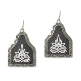 108768, WESTERN SYMBOL COW TAG DANGLE EARRING