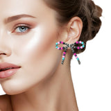 108770, WESTERN MULTI COLOR NAVAJO BEADED EARRING