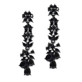 108784, TEARDROP CLUSTER RHINESTONE EVENING DANGLE EARRING