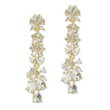 108784, TEARDROP CLUSTER RHINESTONE EVENING DANGLE EARRING