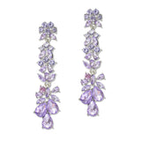 108785, TEARDROP CLUSTER RHINESTONE EVENING DANGLE EARRING