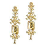 108787, CHAMPAGNE RHINESTONE EVENING DANGLE EARRING