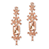 108787, CHAMPAGNE RHINESTONE EVENING DANGLE EARRING